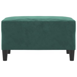 vidaXL Poggiapiedi Verde Scuro 70x55x41 cm in Velluto