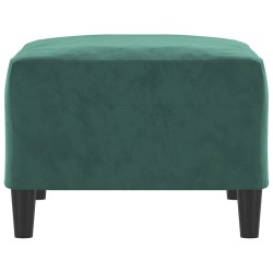 vidaXL Poggiapiedi Verde Scuro 70x55x41 cm in Velluto