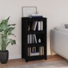 vidaXL Libreria Nera 50x35x97 cm in Legno Massello di Pino