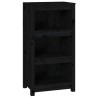 vidaXL Libreria Nera 50x35x97 cm in Legno Massello di Pino