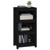 vidaXL Libreria Nera 50x35x97 cm in Legno Massello di Pino