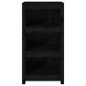 vidaXL Libreria Nera 50x35x97 cm in Legno Massello di Pino