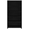 vidaXL Libreria Nera 80x35x154 cm in Legno Massello di Pino