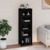 vidaXL Libreria Nera 50x35x154 cm in Legno Massello di Pino