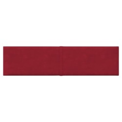 Pannelli Murali 12 pz Rosso Vino 60x15 cm Velluto 1,08 m²