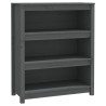 vidaXL Libreria Grigia 80x35x97 cm in Legno Massello di Pino