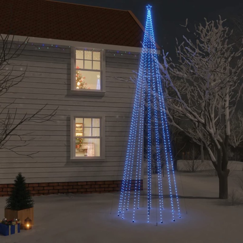 vidaXL Albero di Natale con Puntale Blu 1134 LED 800 cm