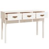 vidaXL Tavolo Consolle Bianco 114x40x75 cm in Legno Massello di Pino