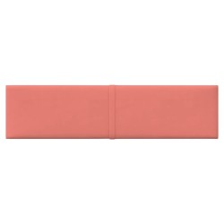 Pannelli Murali 12 pz Rosa 60x15 cm Velluto 1,08 m²