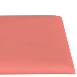 Pannelli Murali 12 pz Rosa 60x15 cm Velluto 1,08 m²