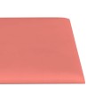 Pannelli Murali 12 pz Rosa 60x15 cm Velluto 1,08 m²