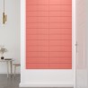 Pannelli Murali 12 pz Rosa 60x15 cm Velluto 1,08 m²