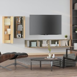 vidaXL Set di Mobili Porta TV 4 pz Rovere Sonoma in Legno Ingegnerizzato