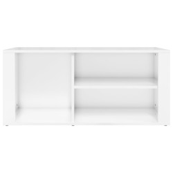 vidaXL Scarpiera Bianco Lucido 100x35x45 cm in Legno Ingegnerizzato