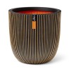 Capi Vaso Groove 43x41 cm Nero e Oro