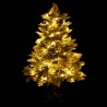 Albero di Natale con LED e Pigne Verde 120 cm in PVC e PE