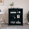 vidaXL Libreria Nera 80x35x97 cm in Legno Massello di Pino