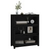 vidaXL Libreria Nera 80x35x97 cm in Legno Massello di Pino