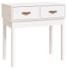 vidaXL Tavolo Consolle Bianco 76,5x40x75 cm in Legno Massello di Pino