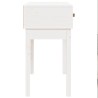 vidaXL Tavolo Consolle Bianco 76,5x40x75 cm in Legno Massello di Pino