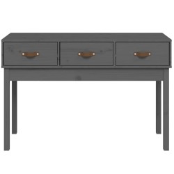 vidaXL Tavolo Consolle Grigio 114x40x75 cm in Legno Massello di Pino