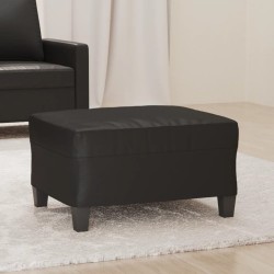 vidaXL Poggiapiedi Nero 70x55x41 cm in Similpelle