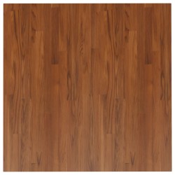 Piano Tavolo Quadrato Marrone Scuro 90x90x1,5cm Rovere Trattato