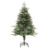 Albero di Natale con LED e Pigne Verde 150 cm in PVC e PE