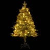 Albero di Natale con LED e Pigne Verde 150 cm in PVC e PE