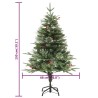 Albero di Natale con LED e Pigne Verde 150 cm in PVC e PE