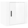 vidaXL Comodini a Muro 2 pz Bianco Lucido 50x30x47 cm