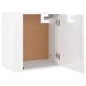 vidaXL Comodini a Muro 2 pz Bianco Lucido 50x30x47 cm