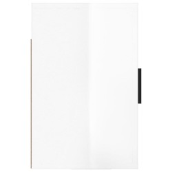 vidaXL Comodini a Muro 2 pz Bianco Lucido 50x30x47 cm