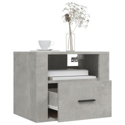 vidaXL Comodini a Muro 2 pz Grigio Cemento 50x36x40 cm