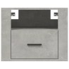 vidaXL Comodini a Muro 2 pz Grigio Cemento 50x36x40 cm