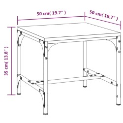 vidaXL Tavolino da Salotto Nero 50x50x35 cm in Legno Ingegnerizzato