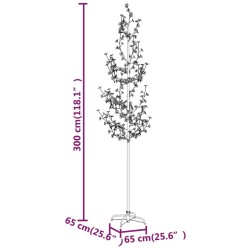 vidaXL Albero di Ciliegio con 368 LED Bianco Caldo 300 cm