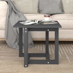 vidaXL Tavolino da Salotto Grigio 50x50x45 cm Legno Massello di Pino