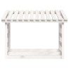 vidaXL Portalegna Bianco 108x64,5x78 cm in Legno Massello di Pino