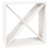 vidaXL Portabottiglie Bianco 62x25x62 cm in Legno Massello di Pino