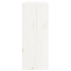 vidaXL Portabottiglie Bianco 62x25x62 cm in Legno Massello di Pino