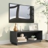 vidaXL Mobile Porta TV Grigio 90x35x35 cm in Legno Massello di Pino