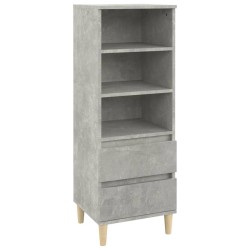 vidaXL Credenza Grigio Cemento 40x36x110 cm in Legno Ingegnerizzato