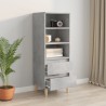 vidaXL Credenza Grigio Cemento 40x36x110 cm in Legno Ingegnerizzato