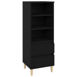 vidaXL Credenza Nero 40x36x110 cm in Legno Ingegnerizzato