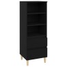 vidaXL Credenza Nero 40x36x110 cm in Legno Ingegnerizzato