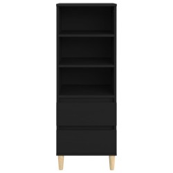 vidaXL Credenza Nero 40x36x110 cm in Legno Ingegnerizzato