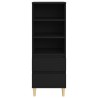 vidaXL Credenza Nero 40x36x110 cm in Legno Ingegnerizzato