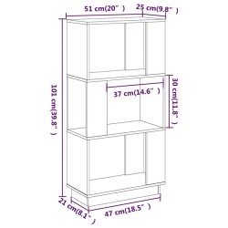 vidaXL Libreria/Divisorio Miele 51x25x101 cm in Legno Massello di Pino