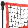 vidaXL Rete Baseball Portatile Nera e Rossa 183x105x183 cm Poliestere